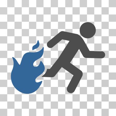 Adam vektör simgesi çalışan ateş