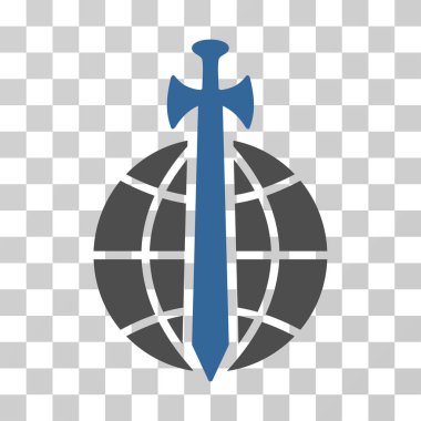 Küresel güvenlik vektör simgesi