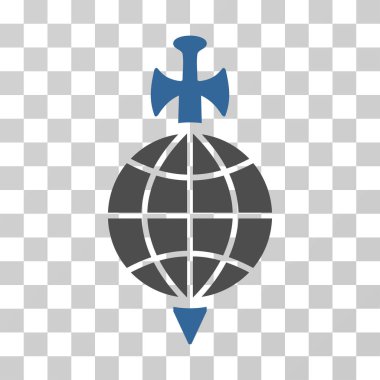 Küresel güvenlik vektör simgesi