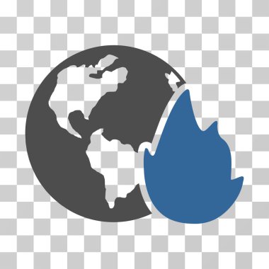 Gezegen alev vektör simgesi