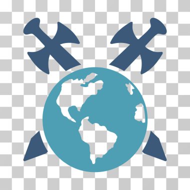 Dünya'ya kılıç vektör simgesi