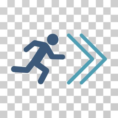 Çıkış yönünde vektör simgesi