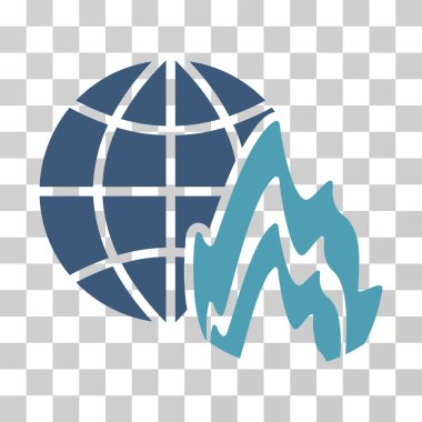 Küresel yangın vektör simgesi