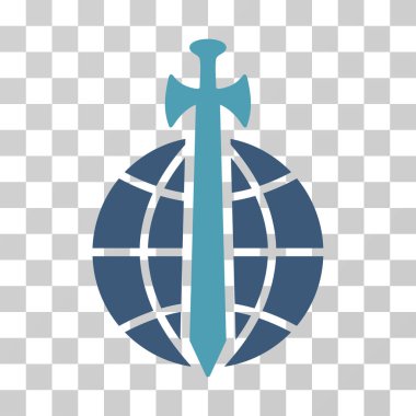 Küresel güvenlik vektör simgesi