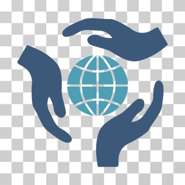 Küresel koruma vektör simgesi