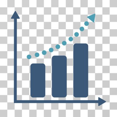 Olumlu Trend vektör simgesi