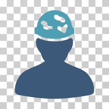 Benekli kask vektör simgesi altında asker