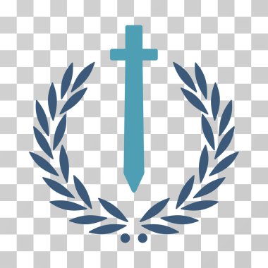 Kılıç onur Embleme vektör simgesi