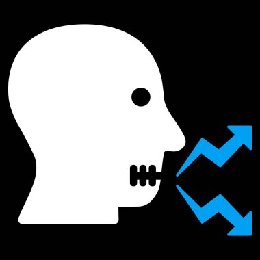 Kızgın kişi Not düz vektör simgesi