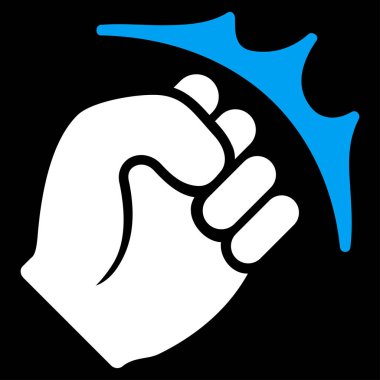 Yumruk Strike düz vektör simgesi