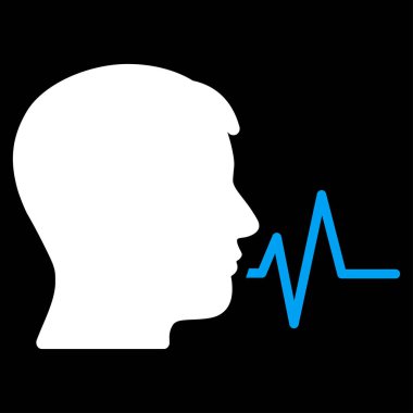 Kişi konuşma sinyali düz vektör simgesi