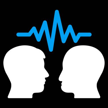 Kullanıcı iletişim sinyali düz vektör simgesi