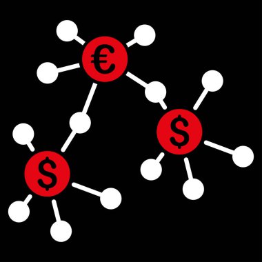 Mali ağlar düz vektör simgesi