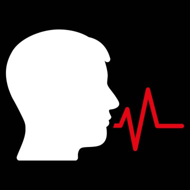 Kişi konuşma sinyali düz vektör simgesi