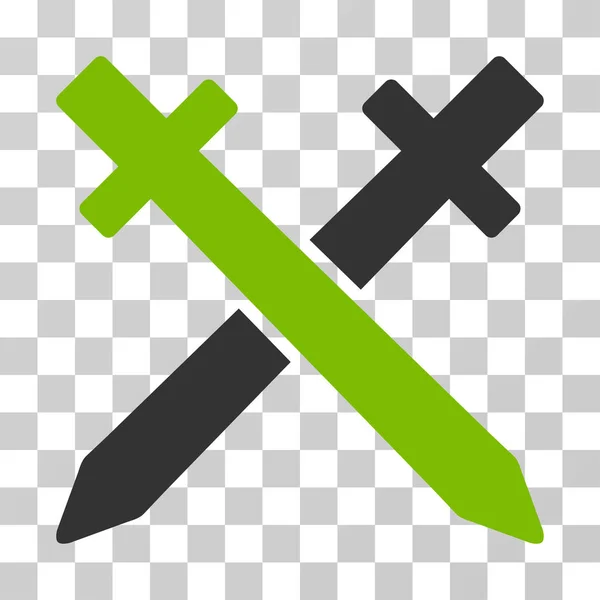 Kruising zwaarden Vector Icon — Stockvector