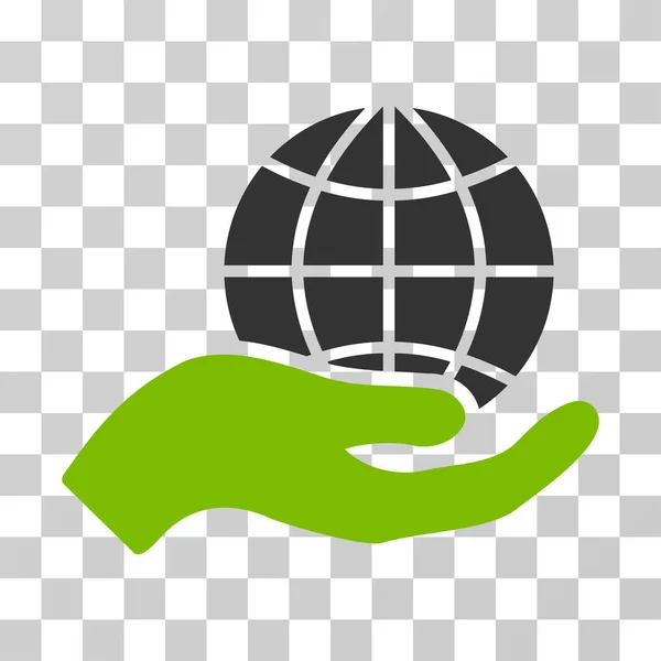 Global Care Vector Icon — Stock Vector