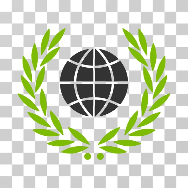 Ícone de Vetor Emblema Global —  Vetores de Stock