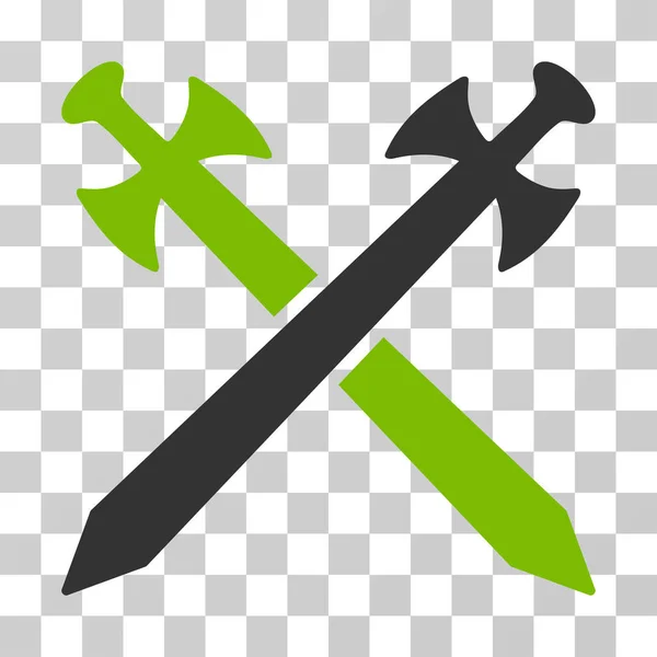 Ícone de vetor de espadas medieval — Vetor de Stock