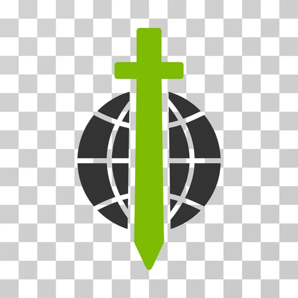 Sword Globe Vector Icon — Stock Vector