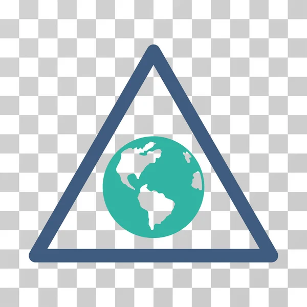 Föld figyelmeztetés Vector Icon — Stock Vector