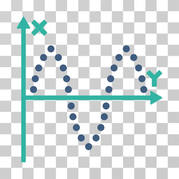 Sinusoide parcela Vector icono — Archivo Imágenes Vectoriales