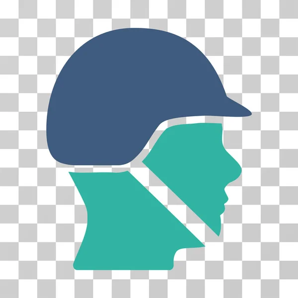 Voják helmu vektorové ikony — Stockový vektor