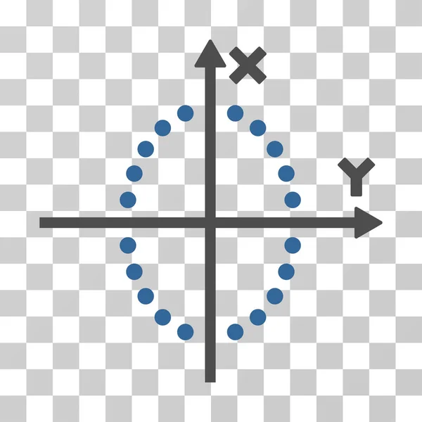 Ikon Vektor Plot Elips - Stok Vektor