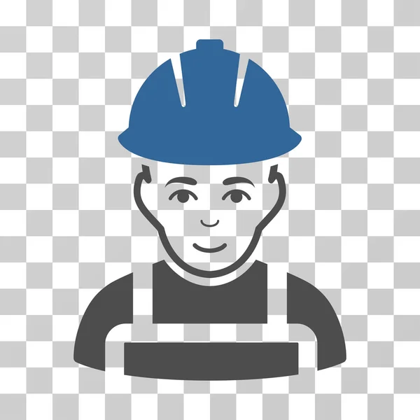 Icono de Vector trabajador contento — Vector de stock