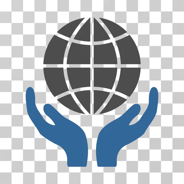Icona vettoriale delle mani globali — Vettoriale Stock