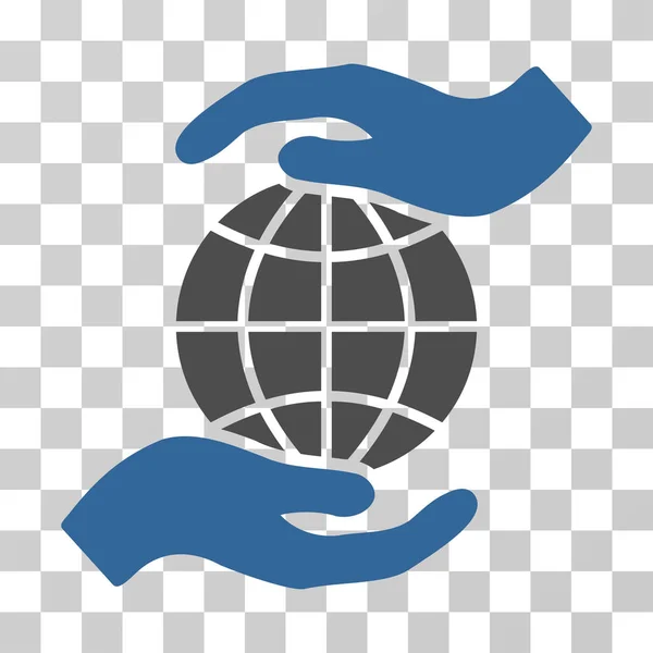 Icono de vector de seguro global — Vector de stock