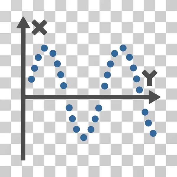 Sinus-Plot-Vektor-Symbol — Stockvektor