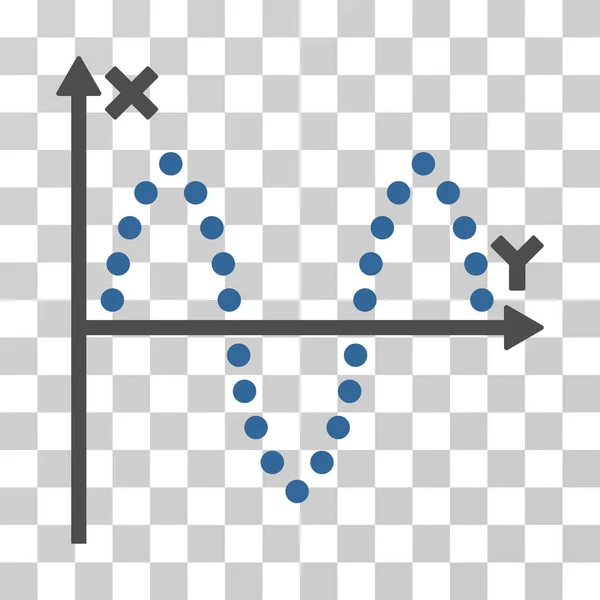 Icône vectorielle de tracé sinusoïde — Image vectorielle