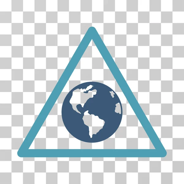 Ícone de Vetor de Aviso da Terra —  Vetores de Stock