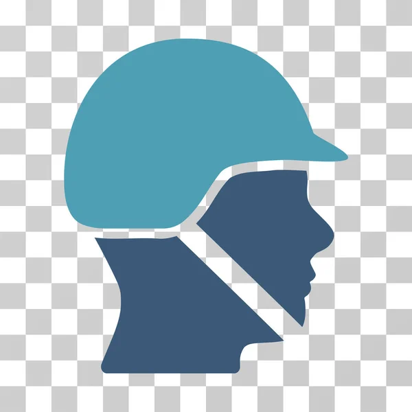 Voják helmu vektorové ikony — Stockový vektor