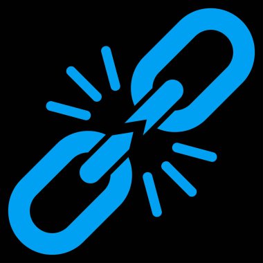 Zincir bağlantı düz vektör simgesi kırmak