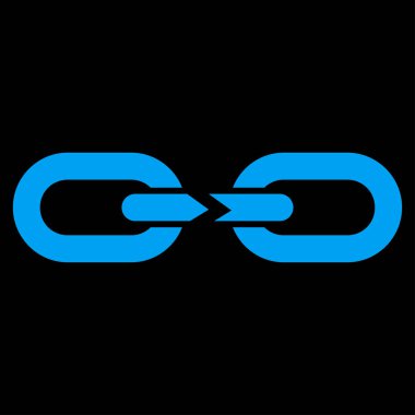 Zinciri ara düz vektör simgesi