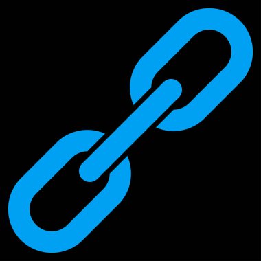 Zincir bağlantı düz vektör simgesi