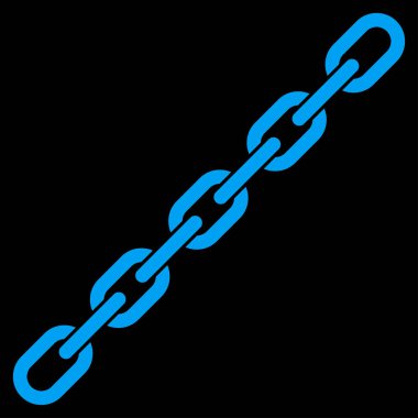 Zincir düz vektör simgesi