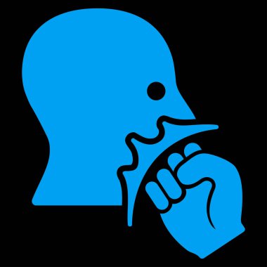 Yüz şiddet Strike düz vektör simgesi