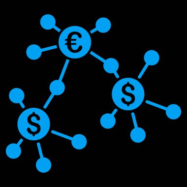 Mali ağlar düz vektör simgesi