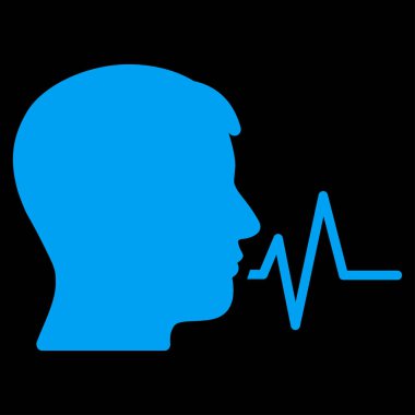 Kişi konuşma sinyali düz vektör simgesi