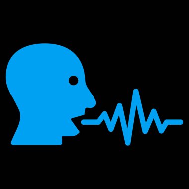 Kullanıcı sinyal düz vektör simge konuşmak