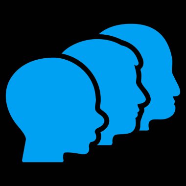 Kullanıcı grubu düz vektör simgesi