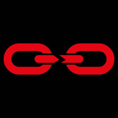 Zinciri ara düz vektör simgesi