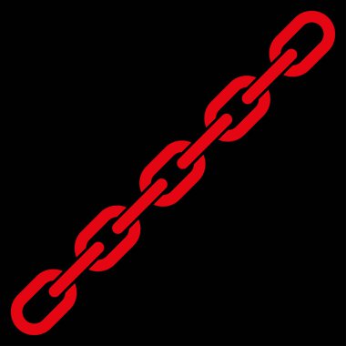 Zincir düz vektör simgesi