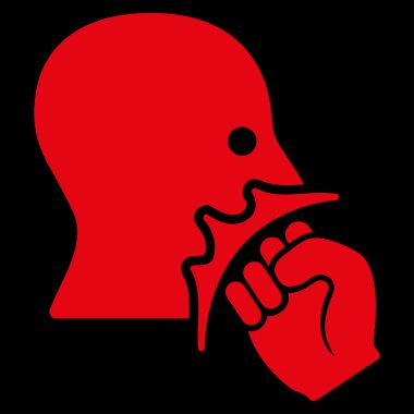 Yüz şiddet Strike düz vektör simgesi