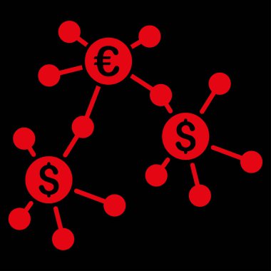 Mali ağlar düz vektör simgesi