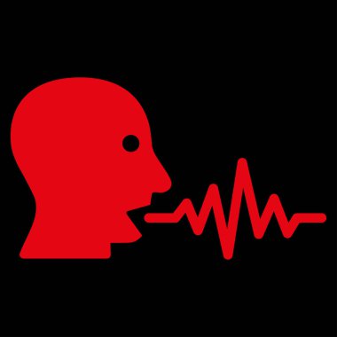 Kullanıcı sinyal düz vektör simge konuşmak