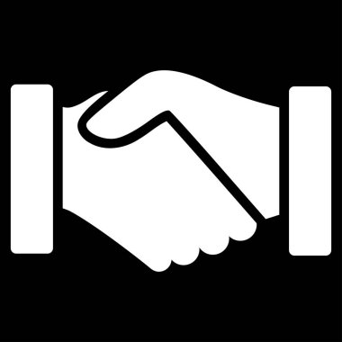 Satın alma el sıkışma düz vektör simgesi