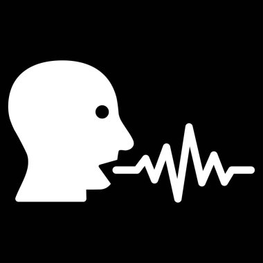 Kullanıcı sinyal düz vektör simge konuşmak